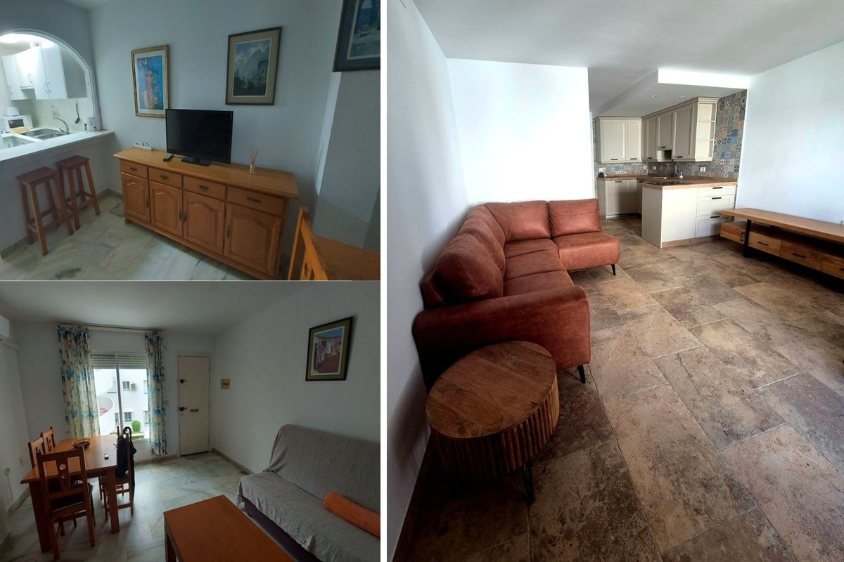 Komplette Renovierung einer Wohnung in der Wohnanlage Laguna Beach. Torrox