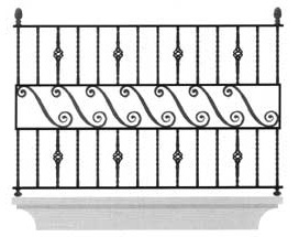 Balcony Railings. Example model 6