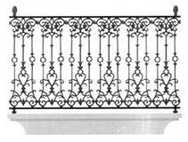 Balcony Railings. Example model 3