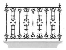 Balcony Railings. Example model 10