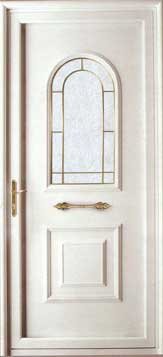 Puerta para reforma o nueva construcción. Modelo Stained Glass Alba 7